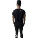 Ripped T-shirt with short sleeves BLACK