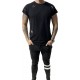 Ripped T-shirt with short sleeves BLACK